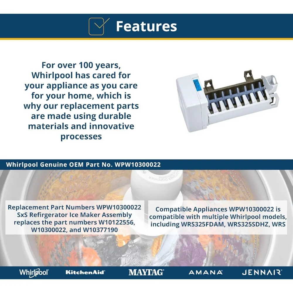 サイドバイサイド冷蔵庫製氷機アセンブリ交換用OEM互換品