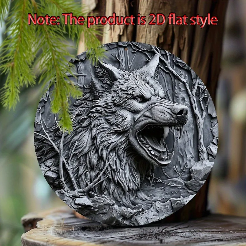 

Werewolf-Themed Aluminum Sign - Perfect for Spring & Summer Decor, Ideal Gift for Parents and Home Office, 8x8Inch/11.8x11.8Inch
