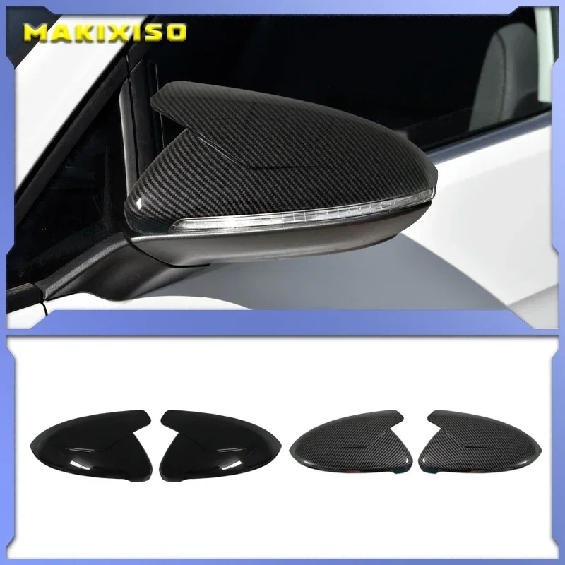 

Bright Black Side Rearview Mirror Cover For VW Golf GTI 7 Mk7 2014 2015 2016 2017 2018 Touran Mirror Caps Replacement