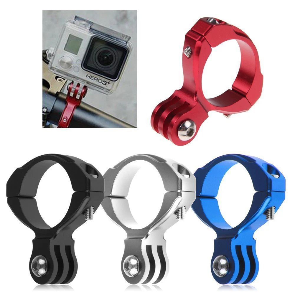 Metal Bicycle Motorcycle Handlebar Clamp Action Camera Accessories Handlebar Bar Clamp Mount Accessories for Gopro Hero 1/2/3/3+