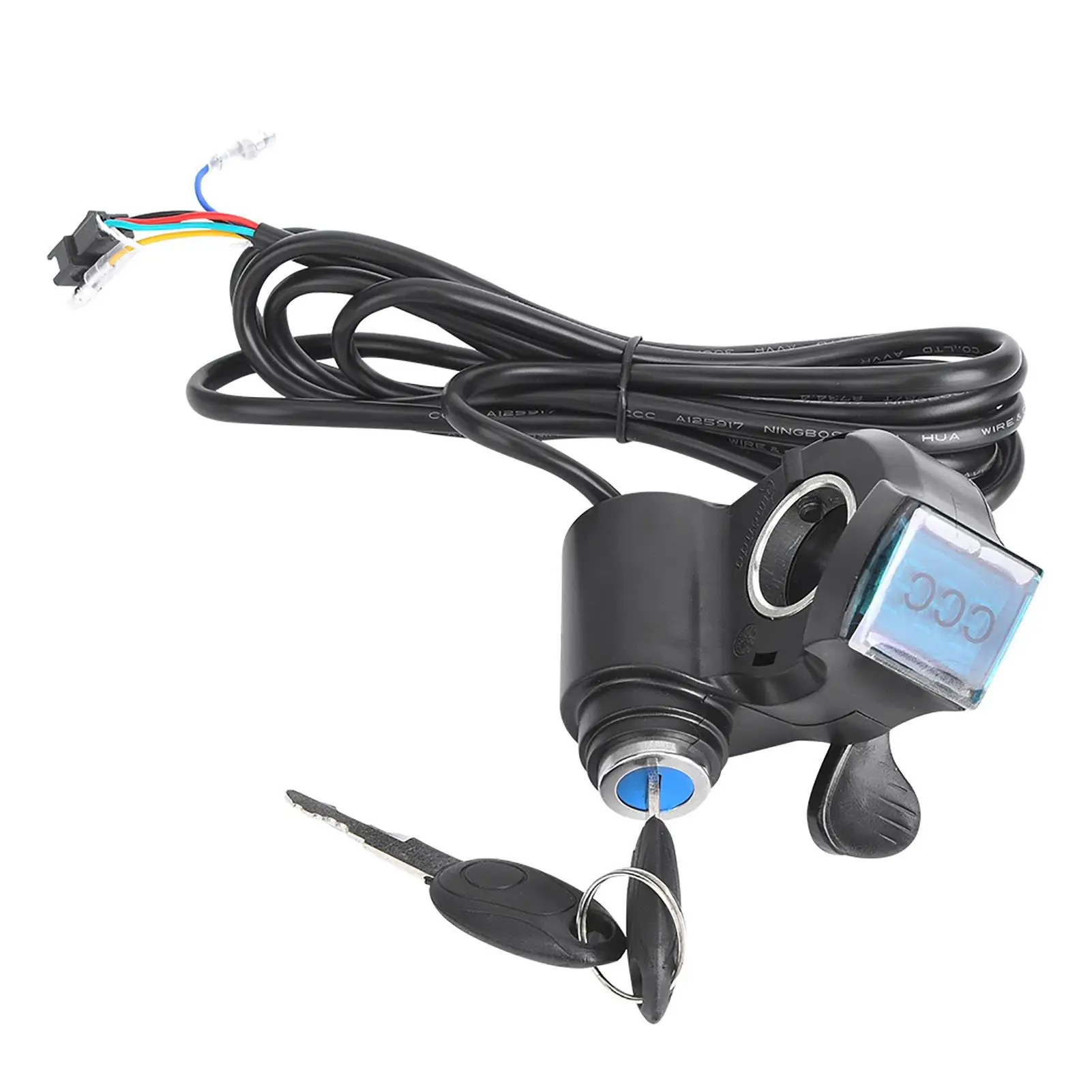 LCD Display E-Bike  Throttle with Battery Voltage Power Switch - for  Bike