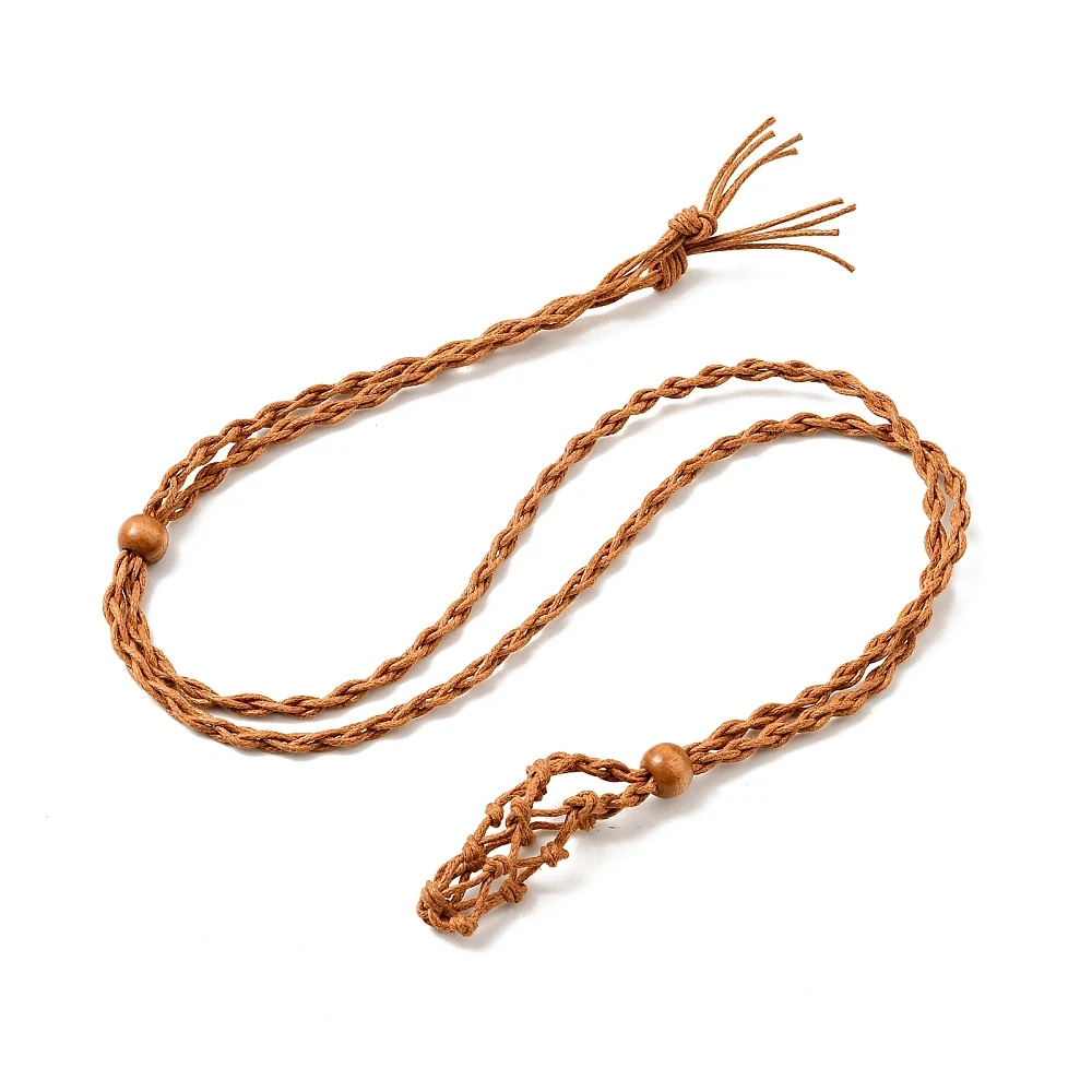 10 Stück geflochtene Wachsschnur für Makramee-Beutel, Halskettenherstellung, verstellbare Holzperlen, mehrfarbig, für austauschbaren Steinschmuck – Detail 21