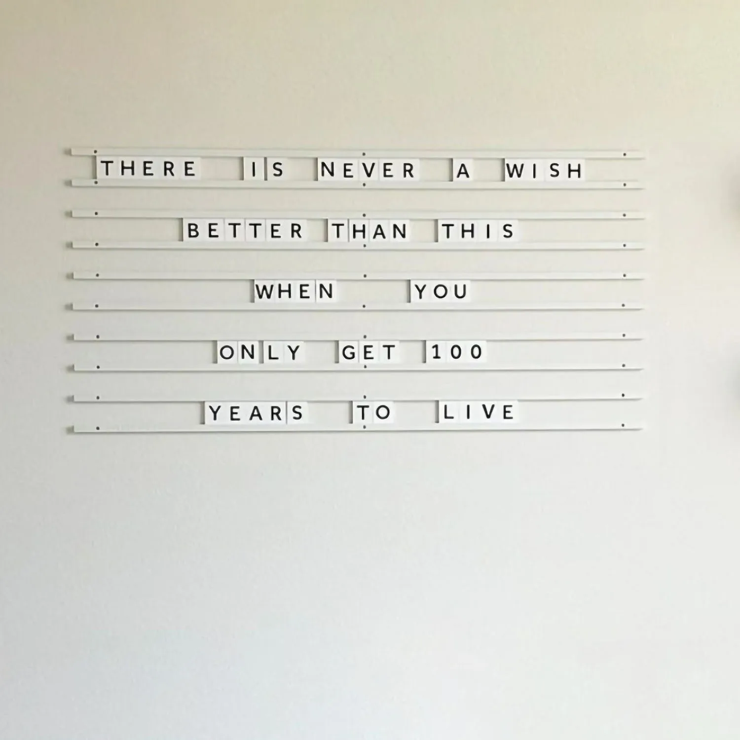 Wall Mounted Changeable Wooden Letter Board Coffee Bar, Cafe Menu Letter Display & Rail Kit (White Tile, Kraft Boxes)