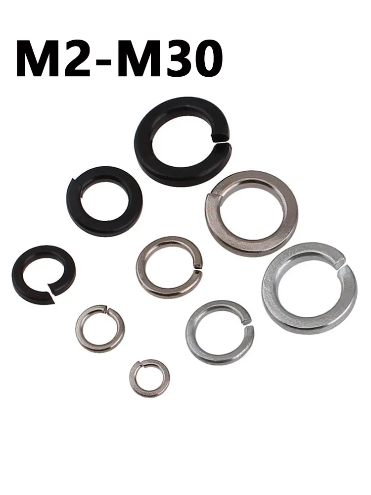 Grade 8 Spring Washer Opening Spring Washer Metal Round Screw Galvanized Nickel Plated Brass Spring Washer M2-M30