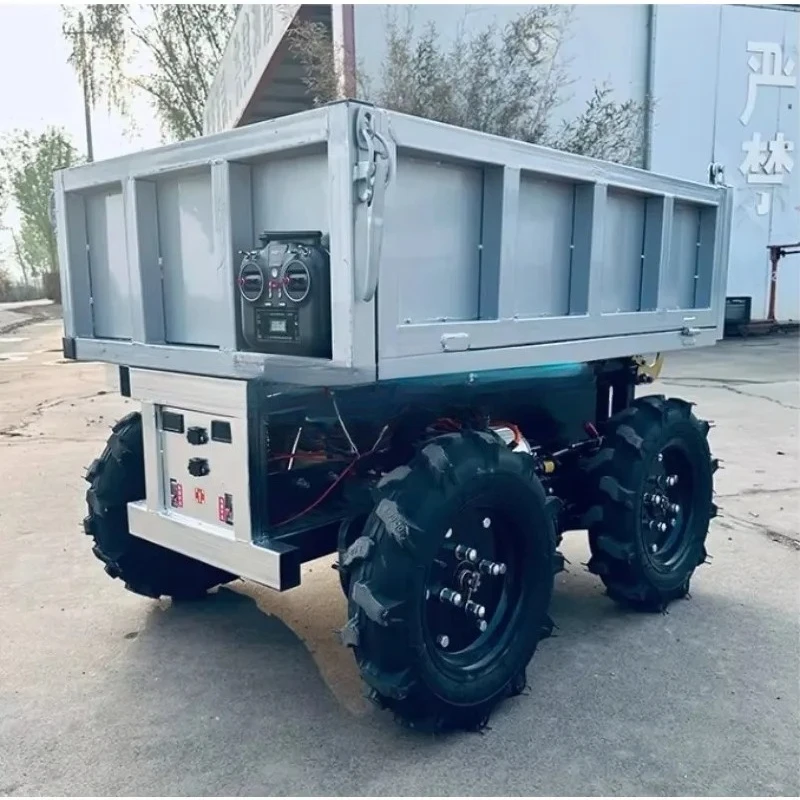 Four Wheel Drive 500kg Self  Remote  Control All Terrain  Mountain Carrier Transport Climbing Vehicle  Hydraulic Lift Trolley CE