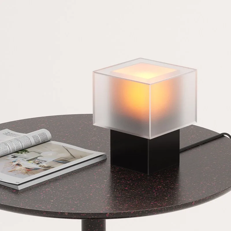 Minimalist Acrylic Mood Light Sunset Art Aesthetic Bedroom Nightlight Geometric Design Ambient Light Home Decoration Desk Lamp