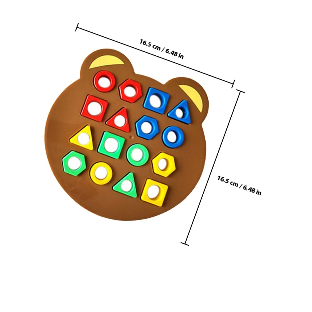 1 Satz Brettspiele in geometrischer Form für Kleinkinder, farblich passendes Lernspielzeug, Sortieraktivität für Kinder von 1–3 Jahren, früh