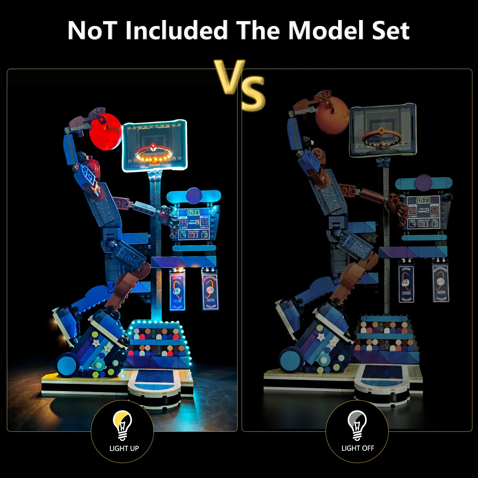 LYBMTWF LED Lighting Kit Compatible with Lego 43010 Slam Dunk Model (NOT Include The Model Bricks)
