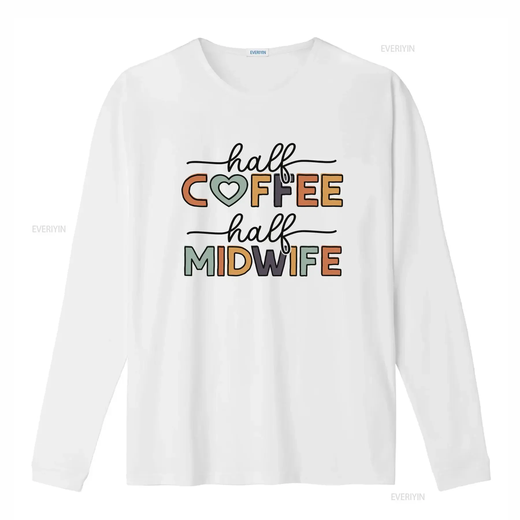 Coffee Lover Midwife T Shirt For Student Funny Midwifery Birth Worker Nurse Future vintage Washed Casual streetwear