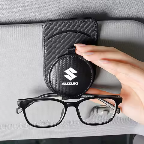 Sunglasses Car Sun Visor Glasses Clip Card Storage Box For Suzuki Swift Vitara Baleno Jimny Samurai SX4 Ignis Alto Splash Kaiser