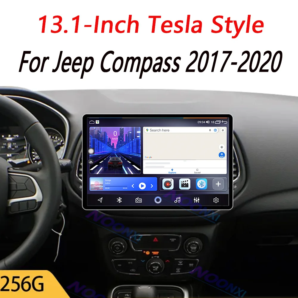 Android 13.0 For Jeep Compass 2017-2020 Car Radio Stereo Multimedia Player GPS Navigation 2K Screen Carplay 2K Screen Head Unit