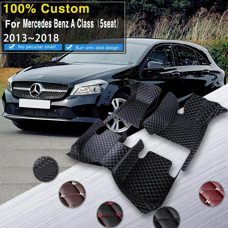 

Car Floor Mats For Mercedes Benz A Class W176 2013~2018 Auto Dirt-resistan Carpet Waterproof Floor Mats Car Accessories Interior