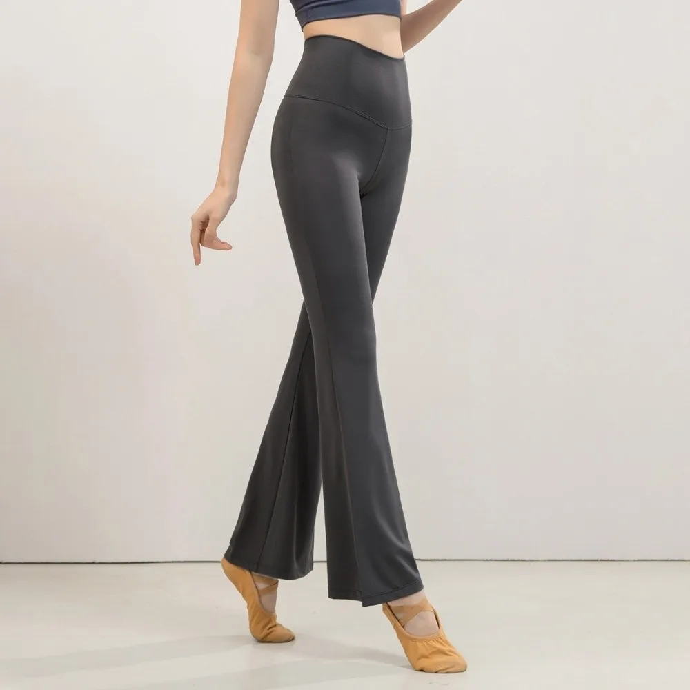 

Брюки для фитнеса с эффектом подтяжки бедер, вельветовые, с микро-расклешенным низом, высокая талия, дышащие, облегающие, высокоэластичные