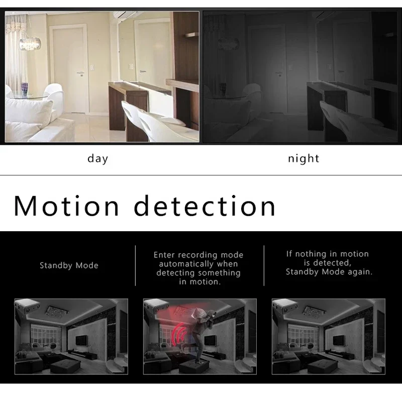 Minicámara HD de 1080P con batería integrada, videocámara pequeña de seguridad para el hogar, IR, visión nocturna, DVR, detección de movimiento,