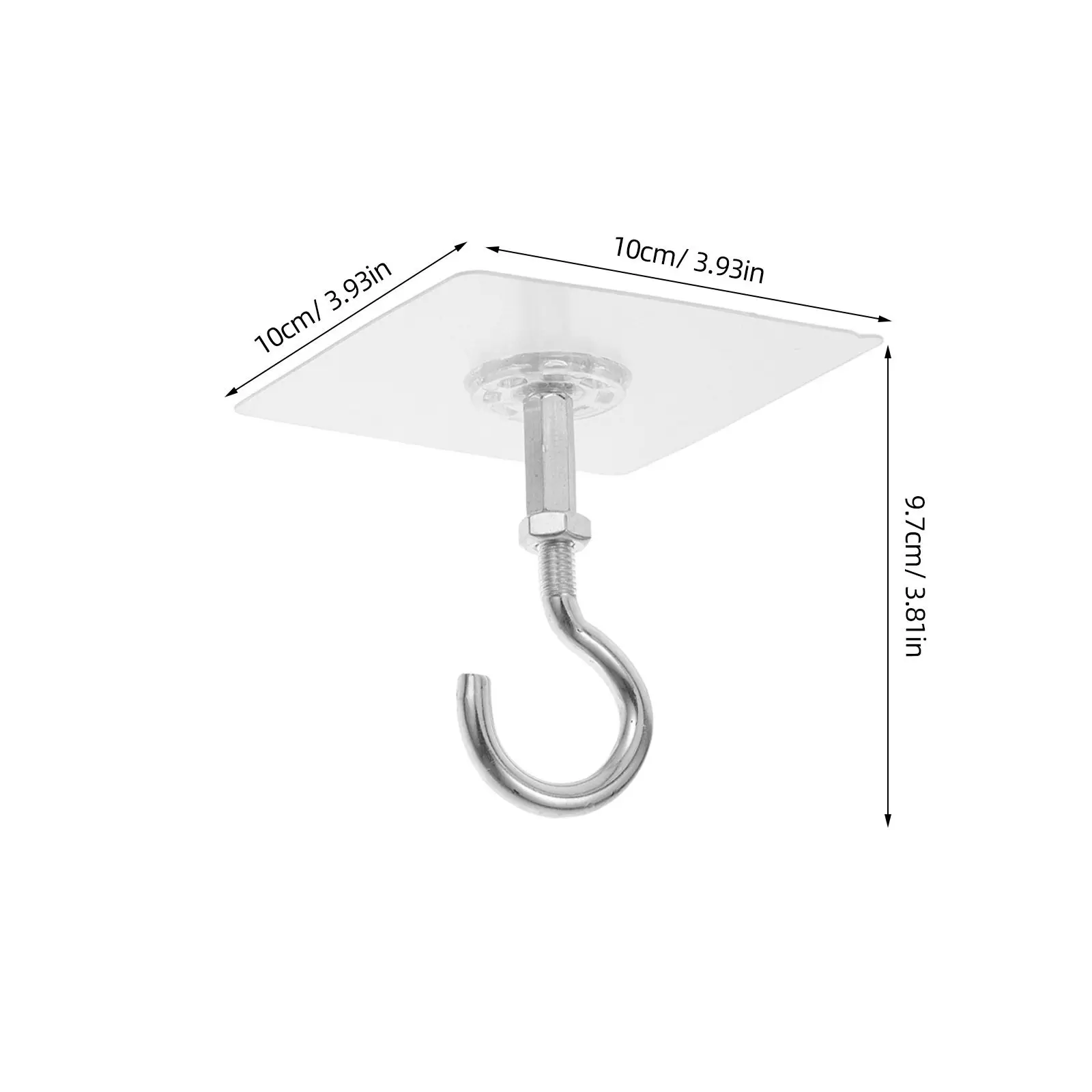 4Pcs Strong Adhesive Ceiling Hooks No Drill Hanging Plants Wind Chimes Lanterns Heavy Duty Outdoor Ceiling Hooks