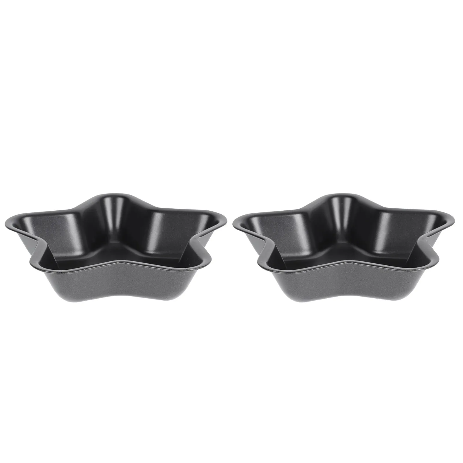 

2pcs Baking Mold Baking Tools Black Nonstick Carbon Steel Oven Pan Kitchen Pastry Dessert Easy Clean DIY