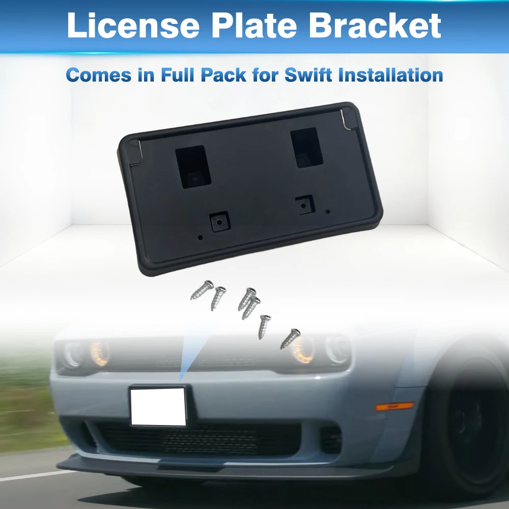 

Car Front License Plate Frame Mount Bracket 68227488AA CH1068157 For Dodge Challenger 2015 2016 2017 2018 2019 2020 2021 2022