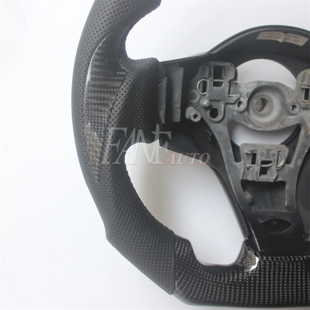 Replacement Real Carbon Fiber Steering Wheel with Leather for Toyota Yaris Vios 2008-2011