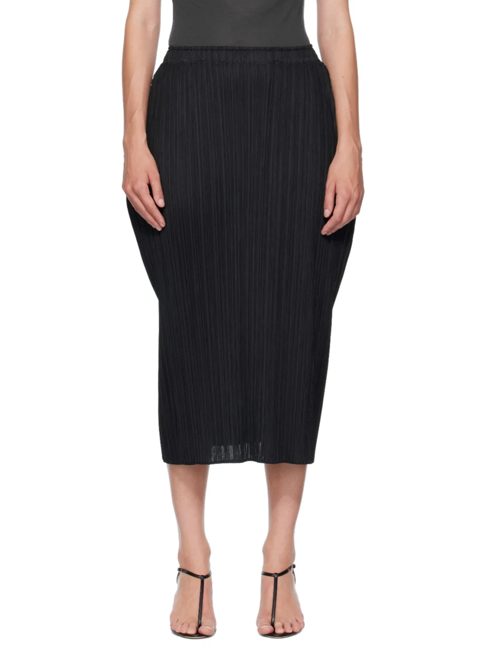 Miyake Pleated Elastic Waist Lamp Shade Skirts