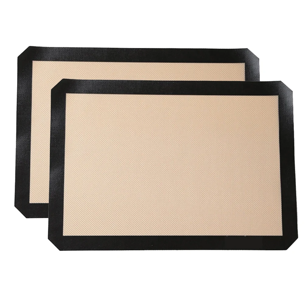 

2Pcs Silicone Mat Oven Mats Pastry Nonstick Pads Tool Cookie Biscuits Meringues Baking Silicone Mat Heatproof Easy Storage