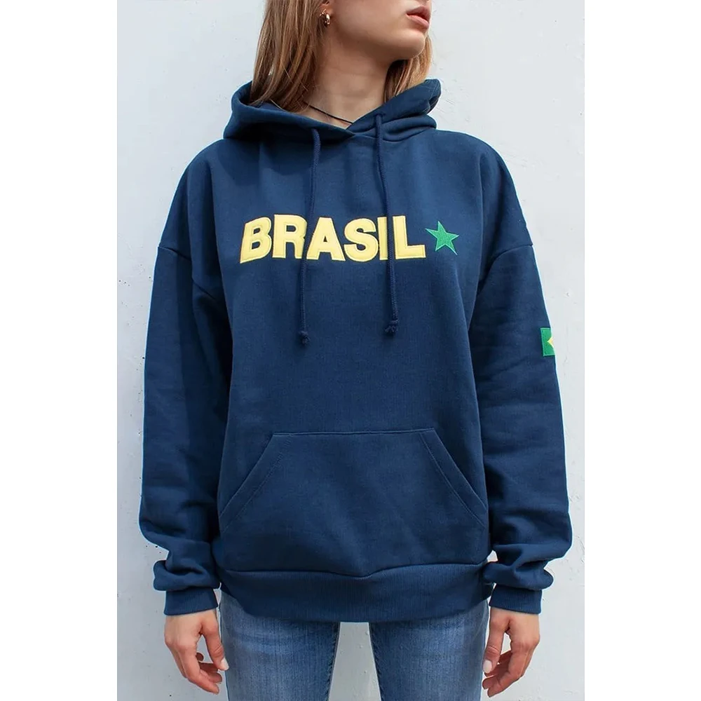 Big promotion traf stitch Brazil hoodie oversize sweatshirt Gothic hoodies for men and women in autumn and winter hooded street