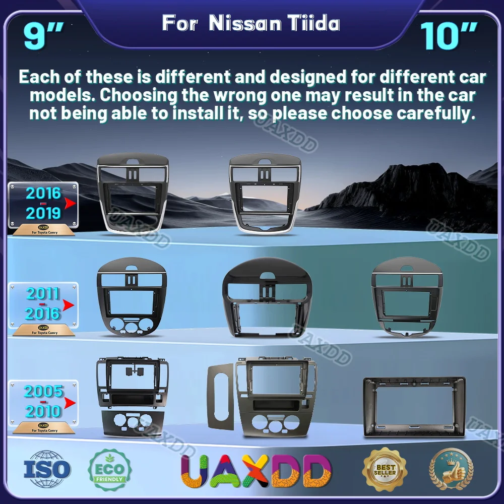

Для Nissan Tiida 2005-2019 9 дюймов интерьерное стерео радио Android рамка панель центральный адаптер плеер мультимедийная приборная панель навигация