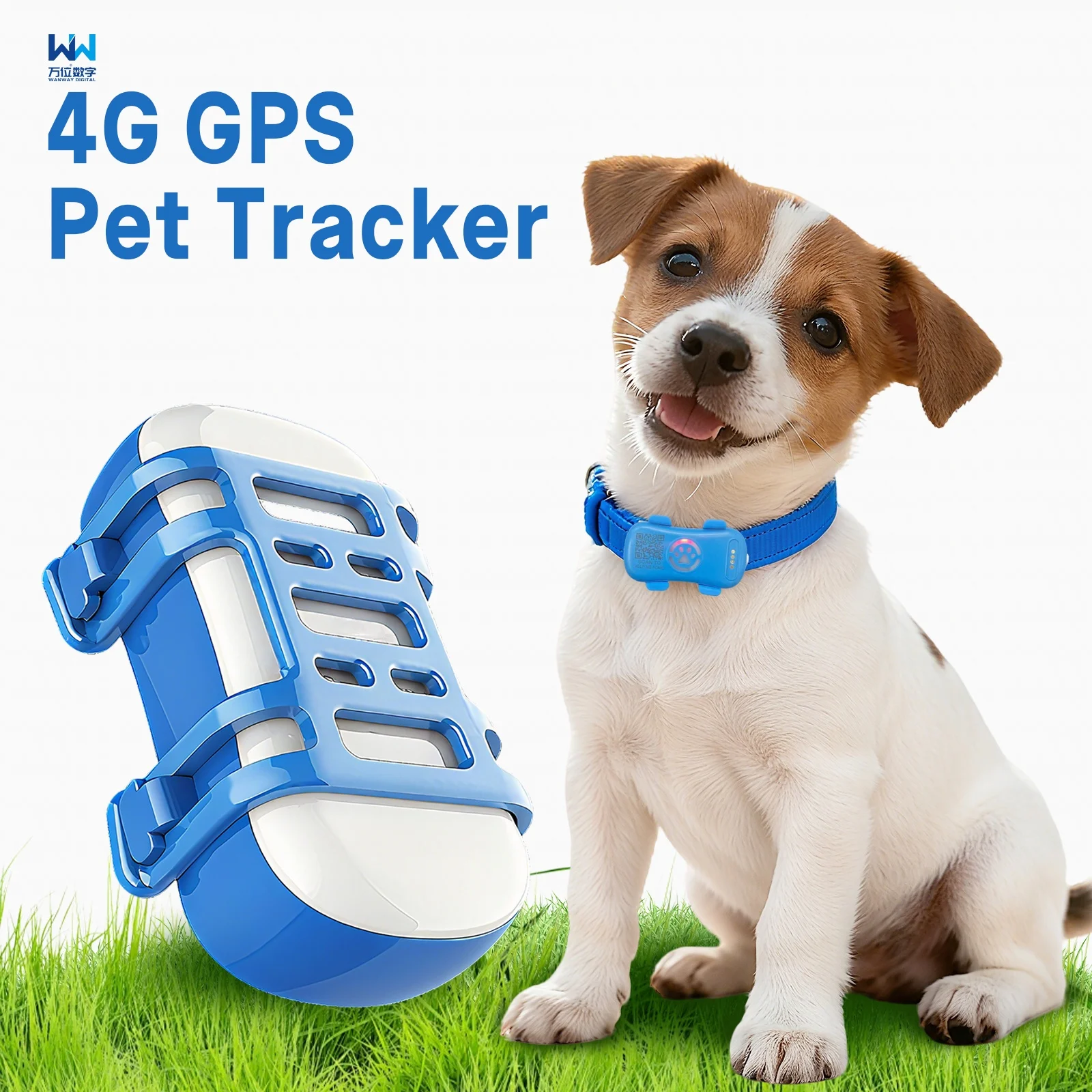 Waterproof Pet GPS Tracker Collar - Real-Time Tracking Device for Dogs Cats, App Control Geofence Pet Locator With Subscription