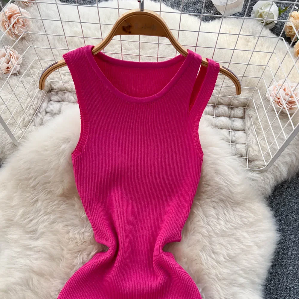 المرأة مطاطا أكمام محبوك فستان قصير الصيف مثير قطع الخصر حزمة التفاف الوركين فستان قصير السيدات فستان الشمس الطرف #6