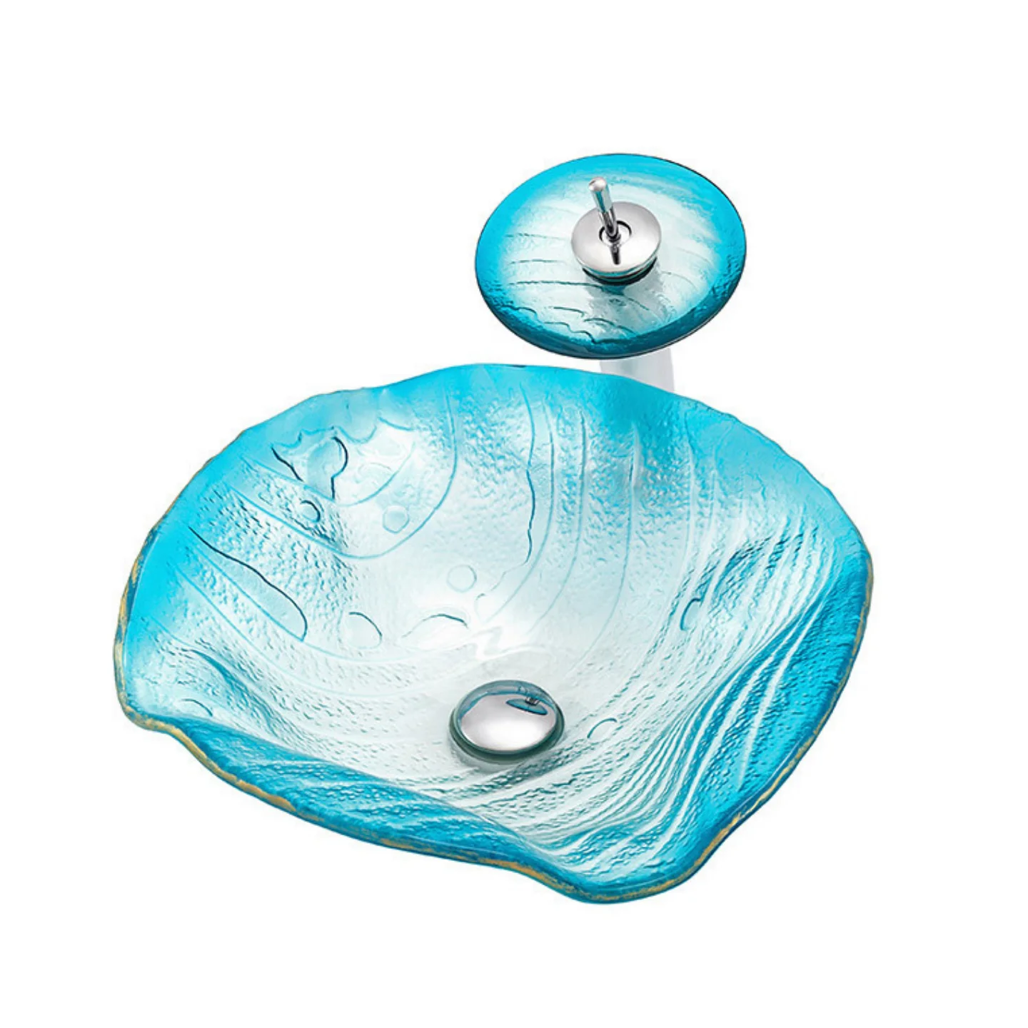 

Tempered glass countertop basin, home bathroom, hotel washroom, artistic washbasin, minimalist design washbasin