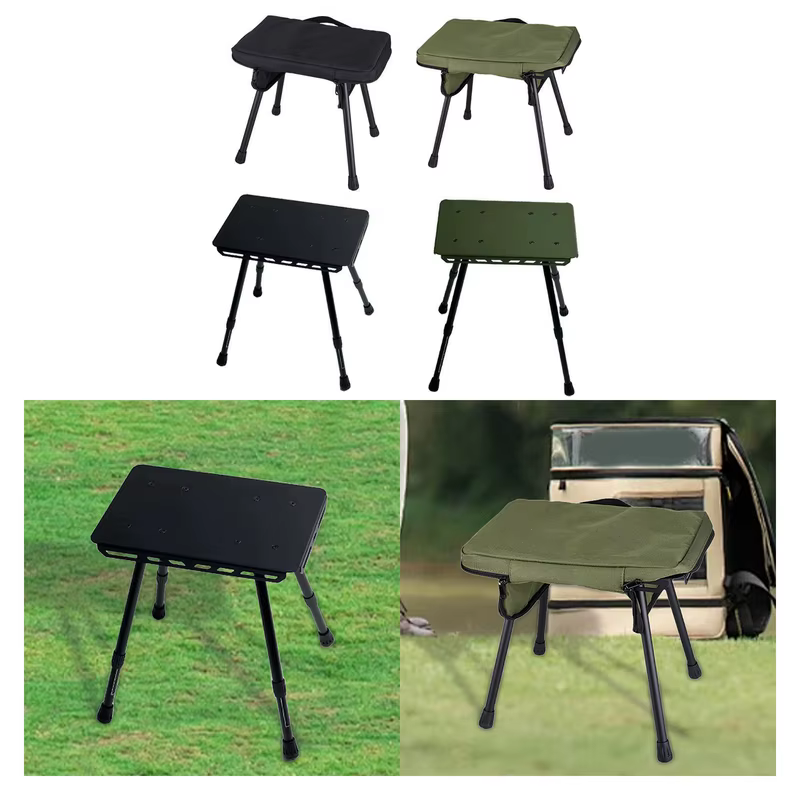 Tabouret de Camping Pliant et Repose-Pieds