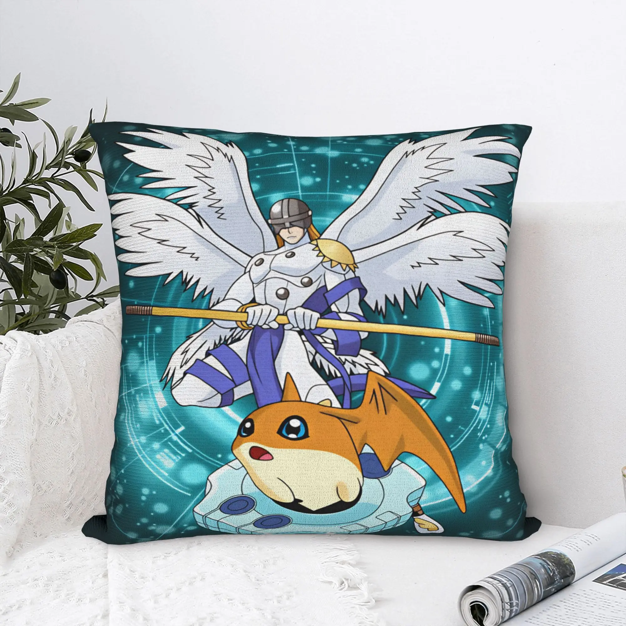 Pillow Case Digimons Soft  Pillow Cover For Sofa Bedroom Home Decor Novelty Pillowcases