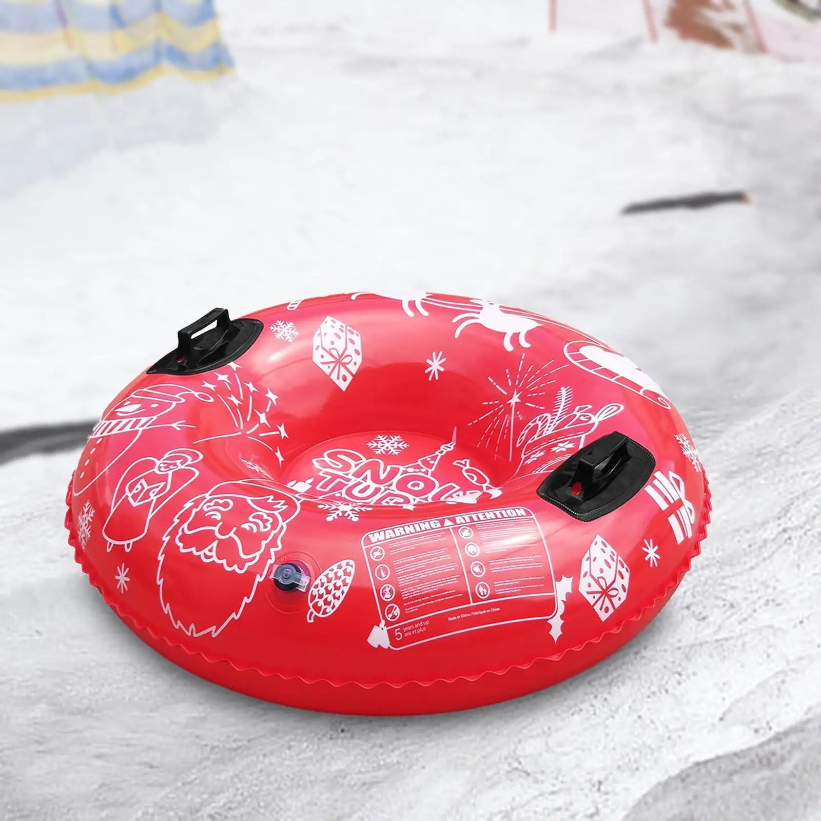 Tubo de nieve inflable para niños, trineo de nieve de alta resistencia, juguete de Navidad para Año Nuevo, esquí y Navidad