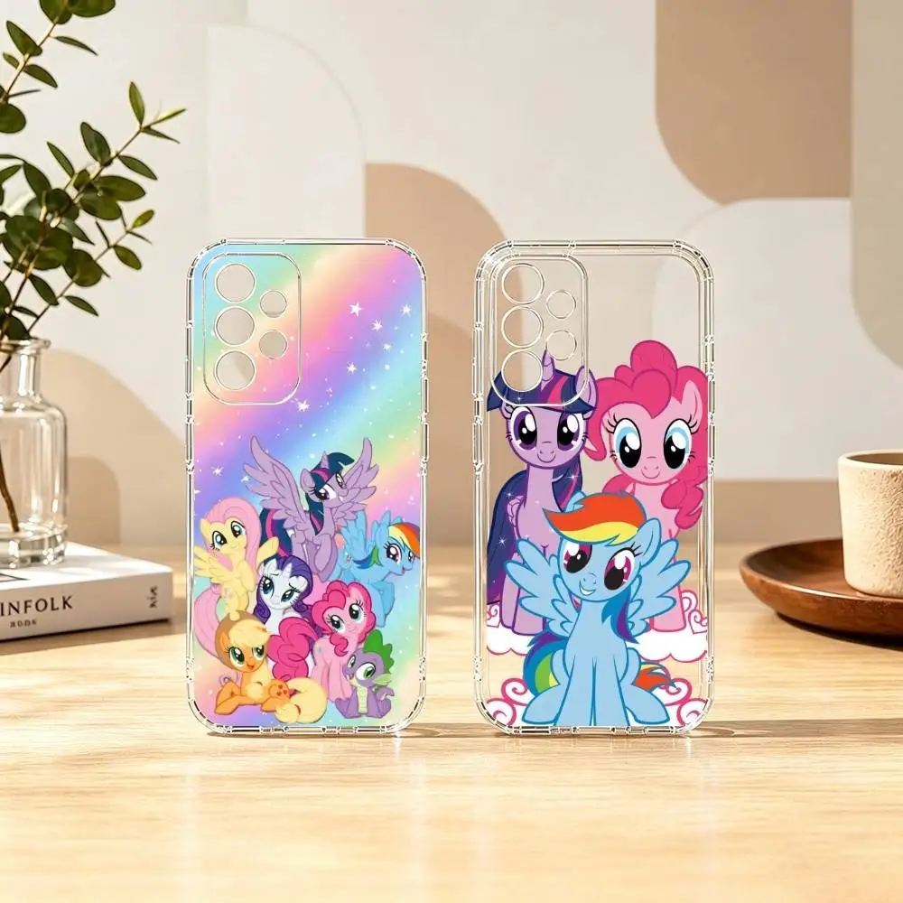Cute Pink Littles-e Ponys Gift Phone Case For Samsung S25,S24,S21,S22,S23,S30,Ultra,S20,Plus,Fe Transparent Cover
