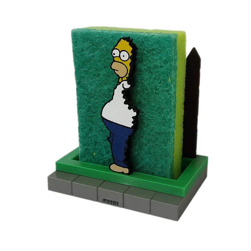 Homer Simpson Sponge Holder ,Funny Kitchen Storage Accessories