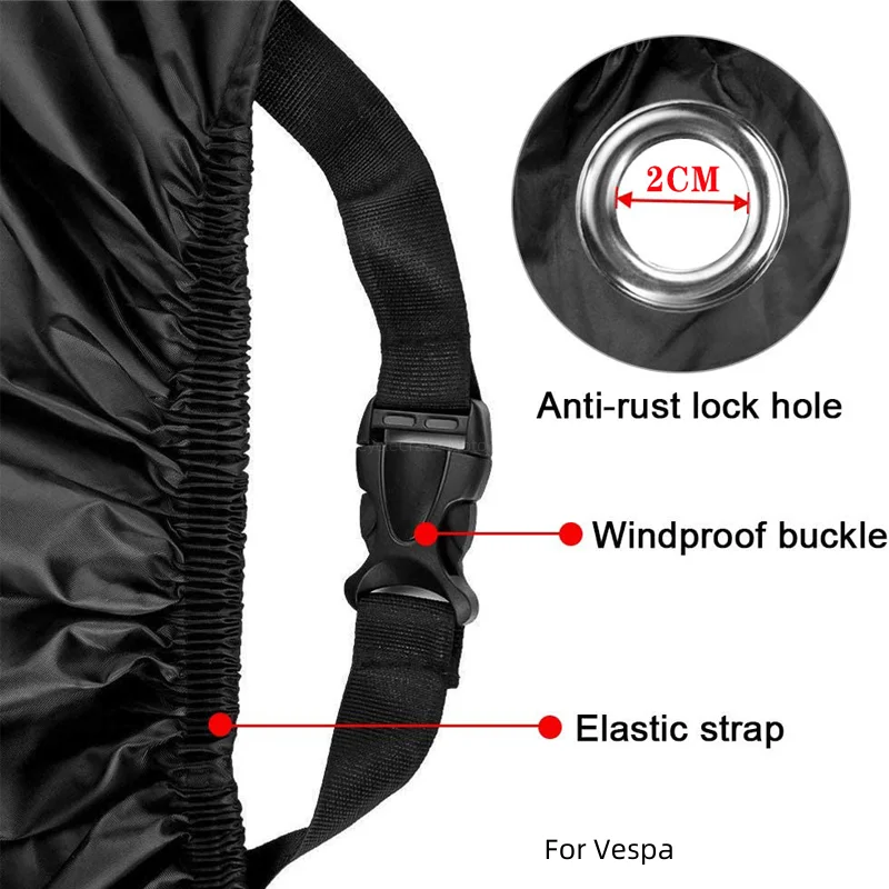 Motorcycle Cover Waterproof Outdoor Scooter UV Protector Dust Rain Cover For Vespa LX LXV Sprint GTS GTV 50 150 250 300 300ie