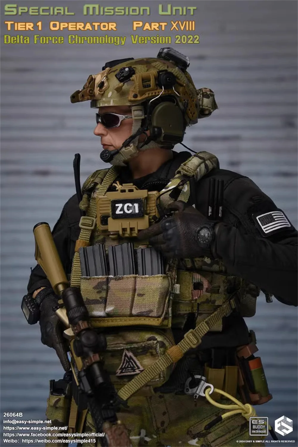 For Sale 1/6 Easy&Simple ES 26064B US. Special Mission Unit Operation Soldier Force Full Set Moveable Action Figure Full Set