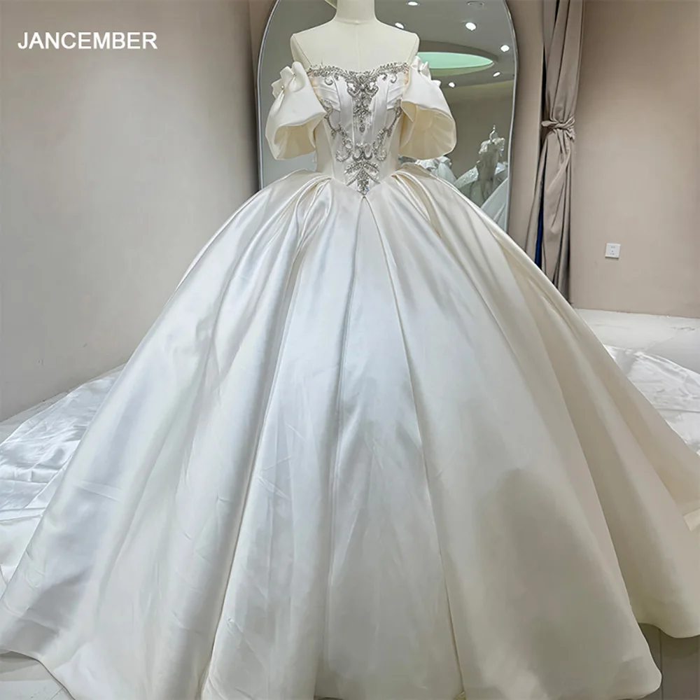 

Customized Luxury Wedding Dresses for Women Chic Court Train Bridal Gown Strapless Princess Plus Size Vestido De Novia 2025