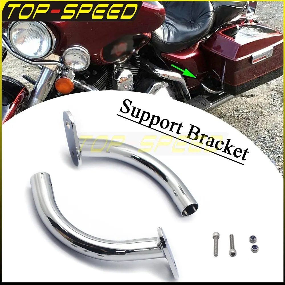 For Harley Touring Saddlebag Guard Support Brackets Electra Glide FLHT FLHTC FLHTCI FLHTCUI FLHTI Ultra Classic Standard 97-2008