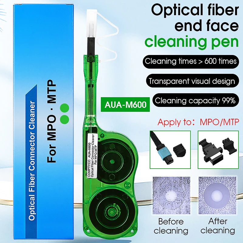 COMPTYCO AUA-M600 Optical Fiber End Face Cleaning Pen MPO/MPT Fiber Optic Connector Cleaner Green/Orange/Blue(Optional)