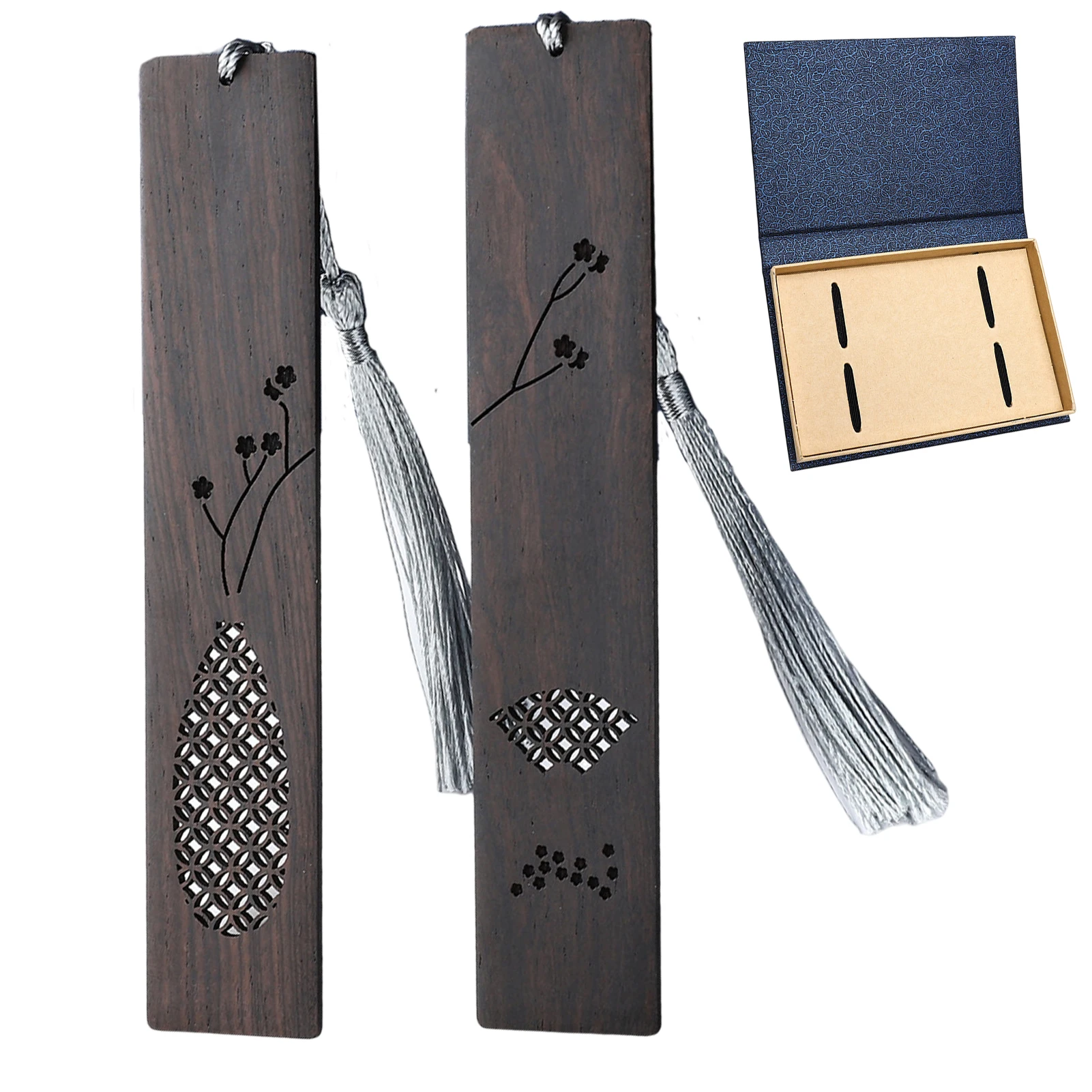 ที่คั่นหนังสือทำจากไม้สำหรับนักเรียนวันเกิดของผู้ชายผู้หญิงกล่องของขวัญที่สวยงามดีไซน์แบบคัตเอาท์ทำด้วยมือแกะสลักสำหรับคุณครู