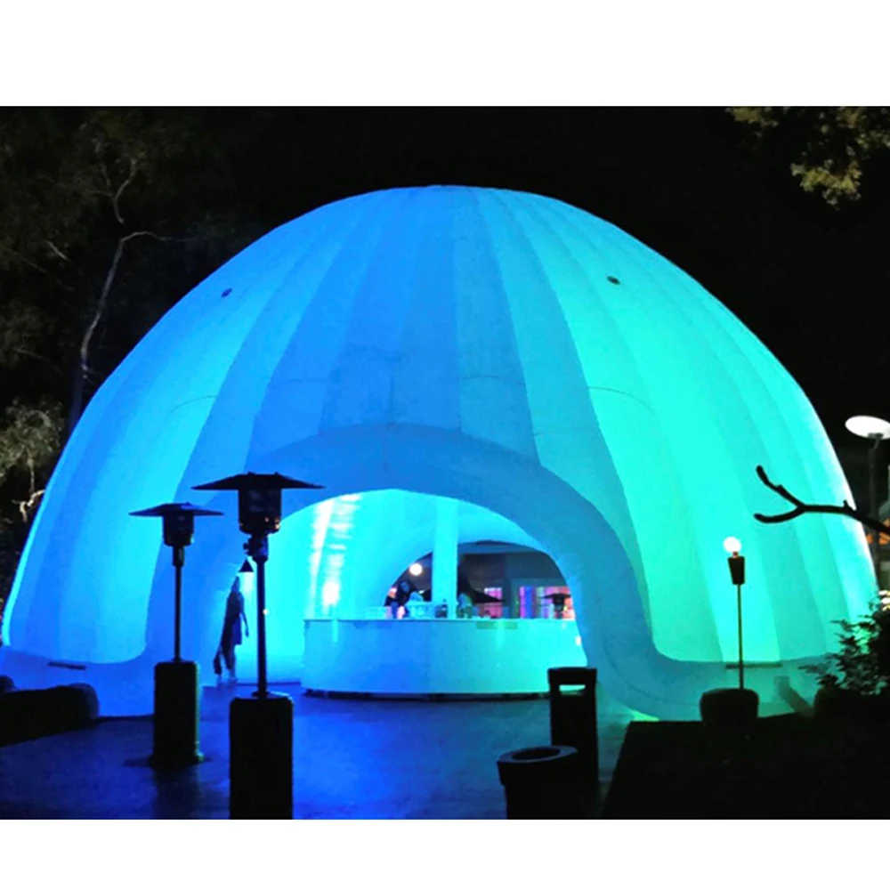 Tenda a cupola gonfiabile ad aria bianca personalizzata all'ingrosso con illuminazione a led circus giant wedding marquee igloo party pavilion per