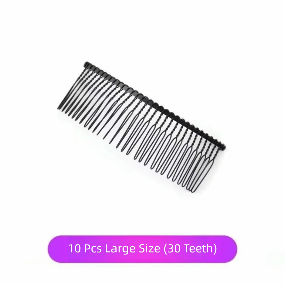10 Pcs S/M/L/XL Size Invisible Hair Clip Inverted Design Metal Wire Twist Wedding Veil Comb DIY Style Curve Needle Bangs