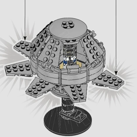 Conjuntos de blocos de construção Dead Satellite 40591 compatíveis com partículas Legoed adequadas para presentes de Natal 289 peças