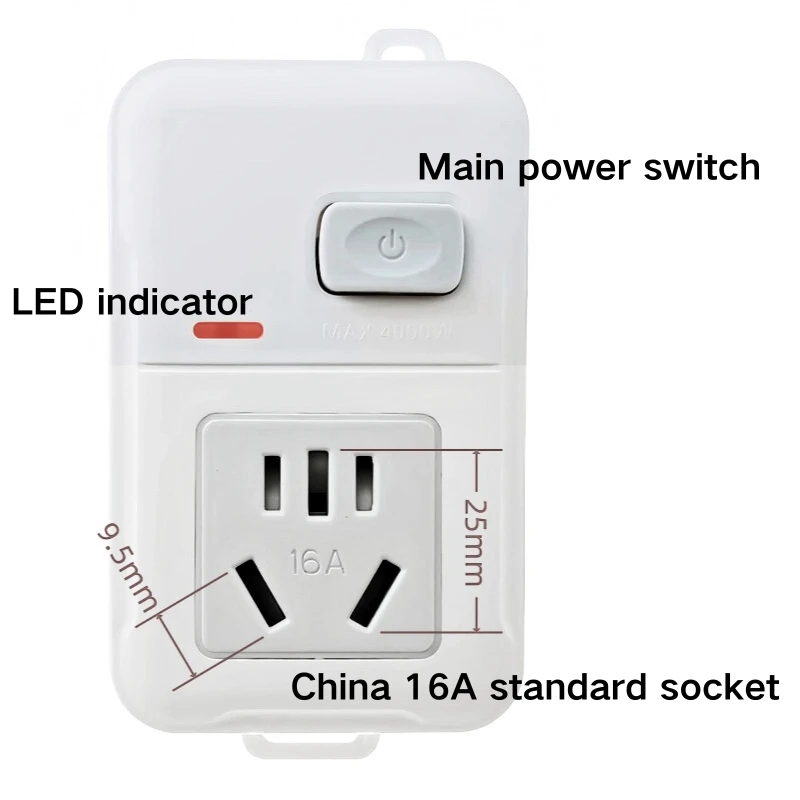 China 16A Surface Wall Mount Outlet Socket For Air-Con Heavy Duty AC250V 4000Watts With Main Switch