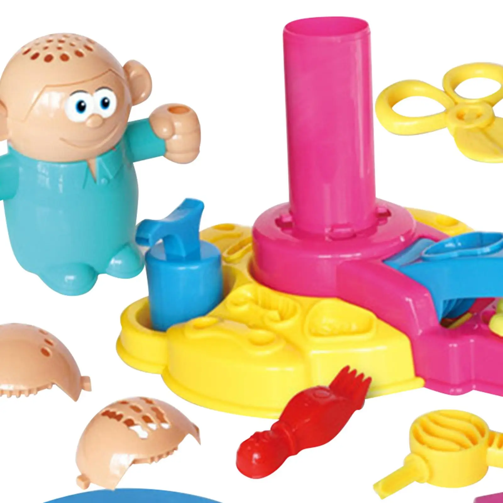 لون العجين حلاقة Playset بلايدووغ شكل أداة قطع المصمم لعبة صالون حلاقة لعب لعيد ميلاد الاطفال الفتيات هدية عيد الأطفال