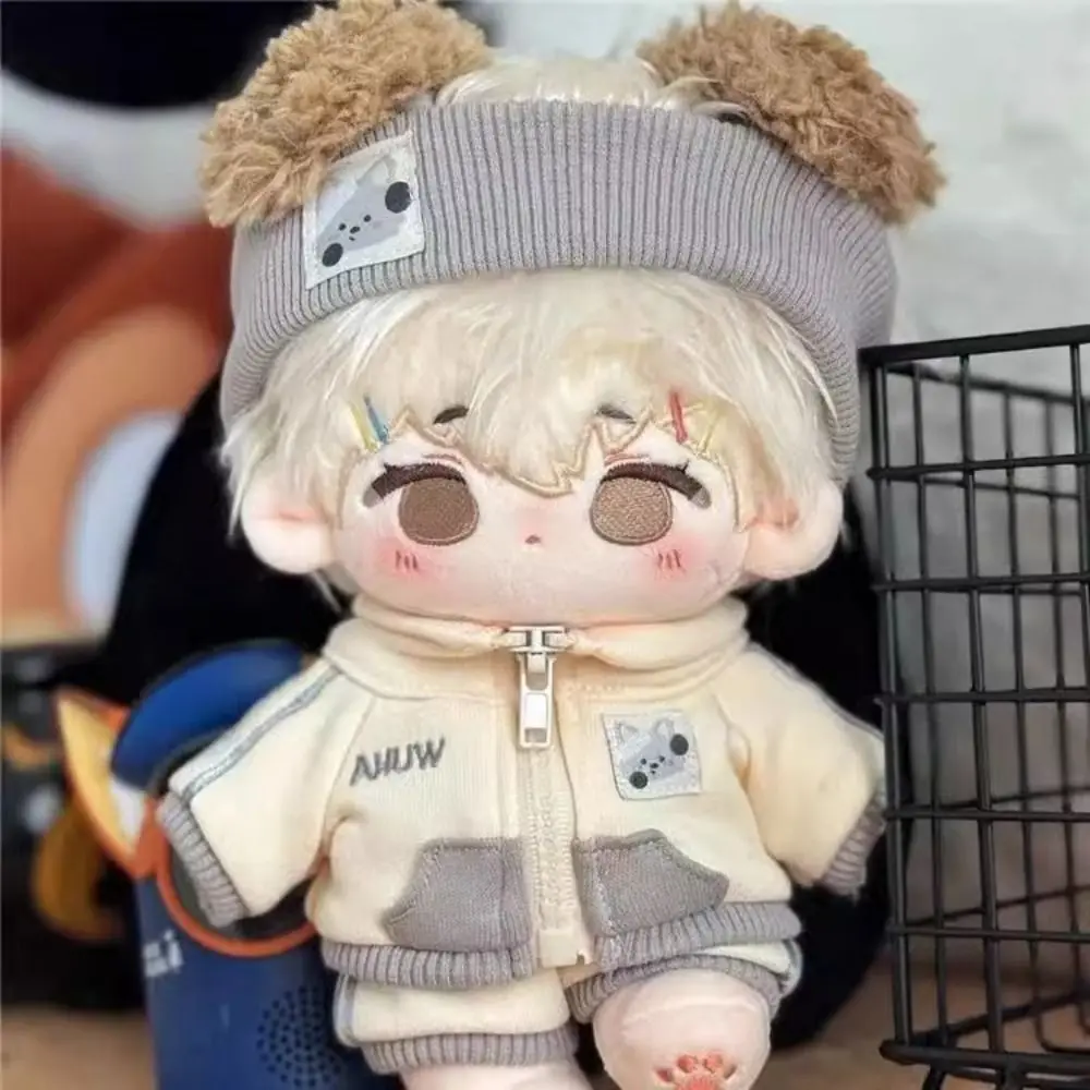 

Stuffed Clothes Hoodie 20cm Clothes Overalls Baseball Hat Set Cotton Clothes Clothing Dress Up Clothes 20cm