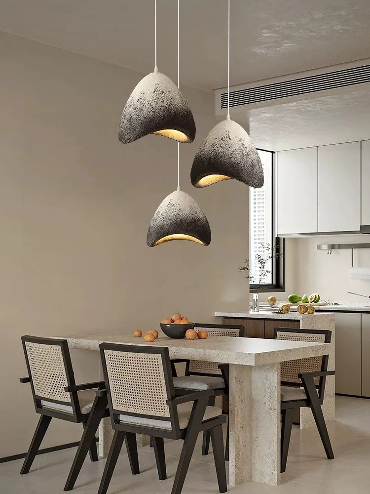 Imagem -05 - Lustres Led Wabi-sabi para Ilha Cozinha Luzes Pingente Modernas Lâmpadas de Teto Minimalistas Quarto e Sala Lâmpadas Suspensas