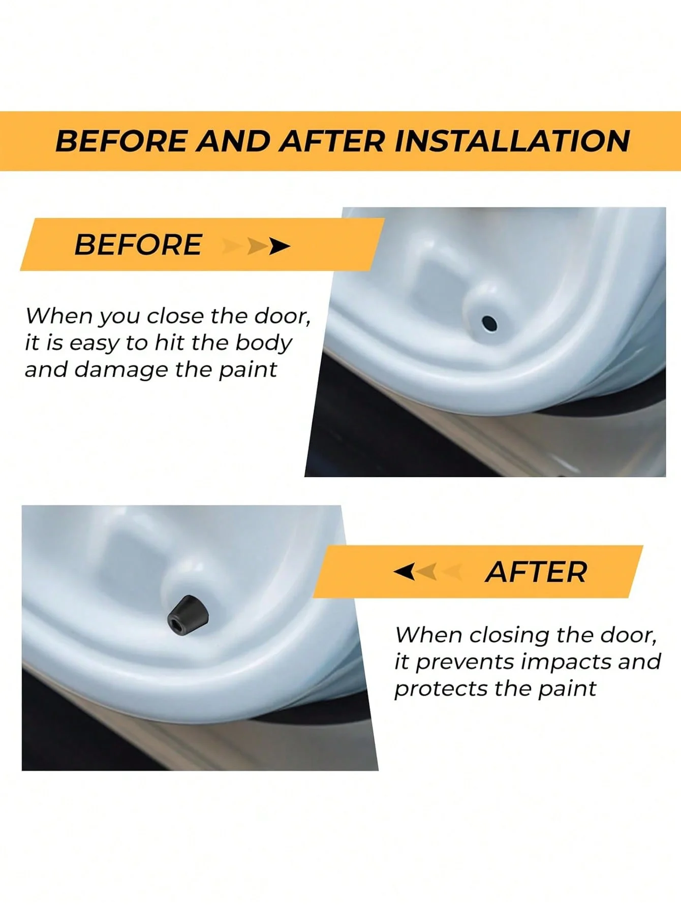 10 шт. универсальная резиновая защита дверей автомобиля, защита края для переднего/заднего шумоподавления, противоударный бампер, автомобильные демпферы, буферный аксессуар