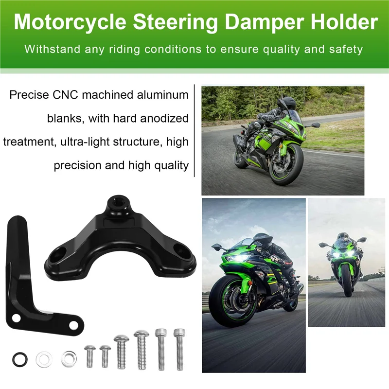 Motorcycle Steering Damper Holder Kit Stabilizer Mounting Bracket For Kawasaki Ninja ZX-6R ZX 6R 636 ZX6R 2013-2025-AS55