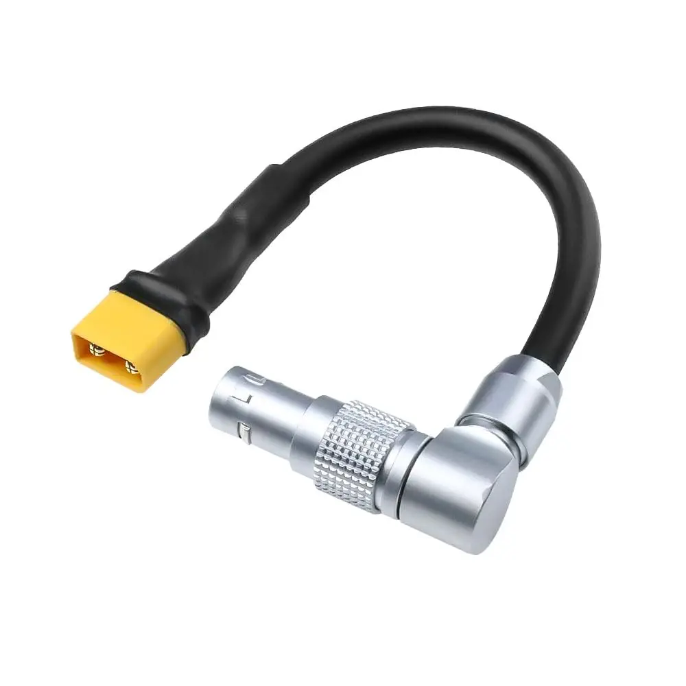 Alvins XT30 Female to Rotatable Right Angle 2 Pin Female Power Cable for RED Komodo 4inches